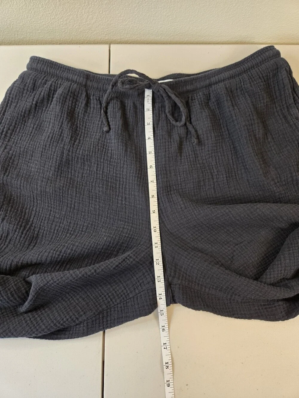 Jessica Simpson Cotton Gauze Cropped Lounge Pants Black Size XL